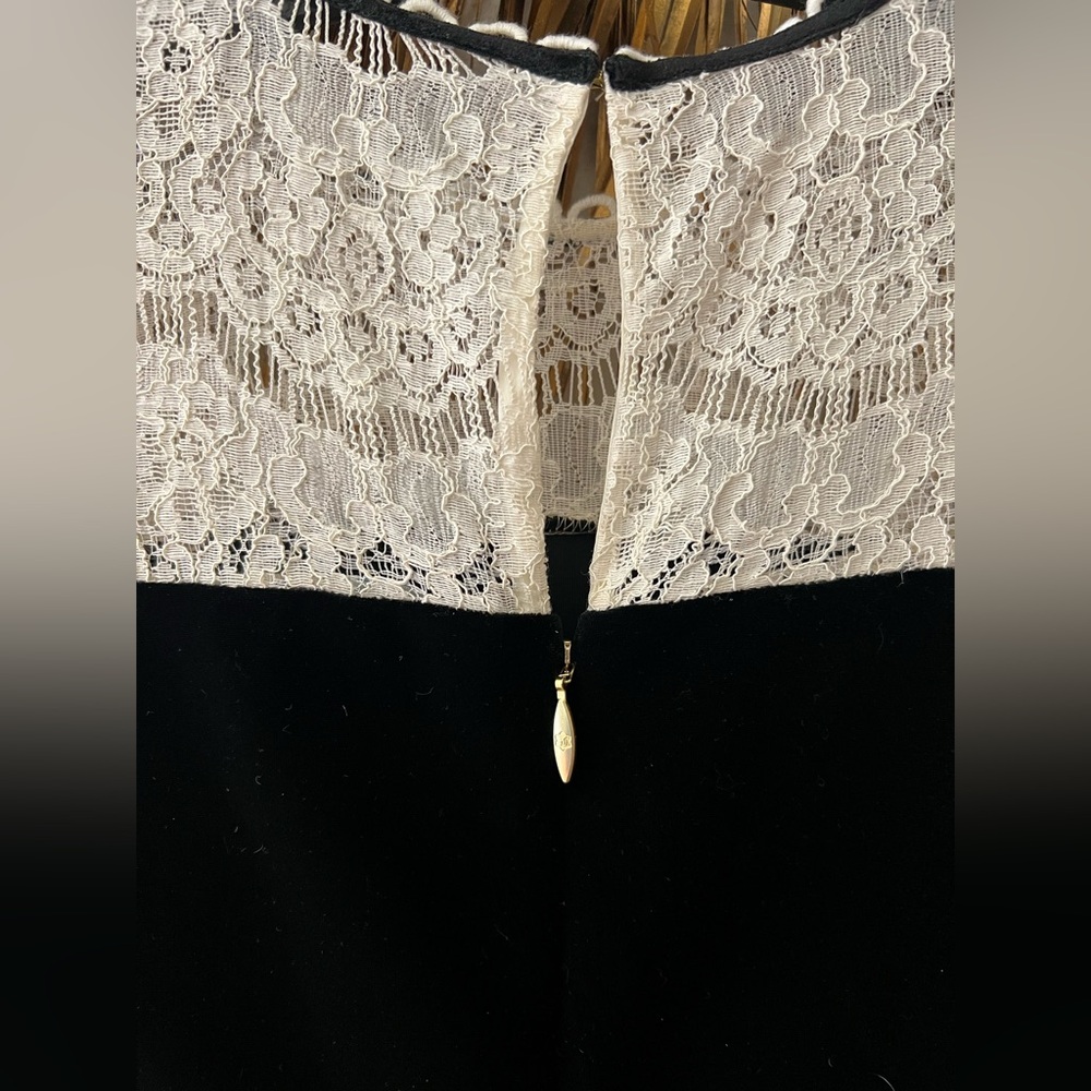 Draper James Black Dress with Cream Lace Detail - Picture 5 of 5